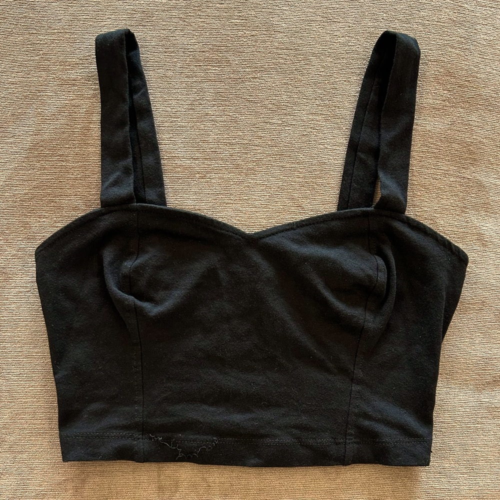 3/$21⚡️Crop Top with Cage Back - Black - M